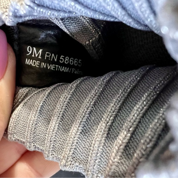 Silver Sparkle Sock Slip On Sneakers. Size 9 shoes. BP brand. Super comfortable - Picture 5 of 17